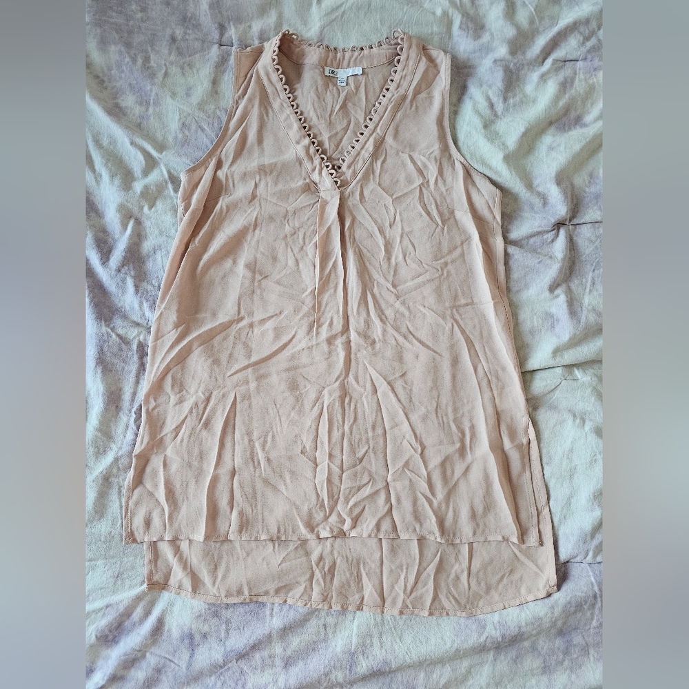 DR2 NORDSTROM v neck blouse long below hip tunic NEW summer professional work